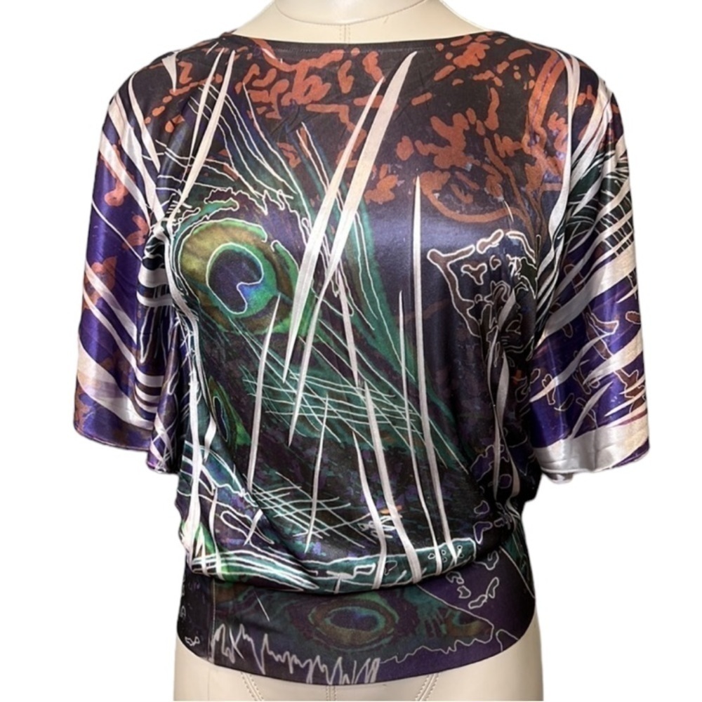Women’s Peacock Silk Shirt